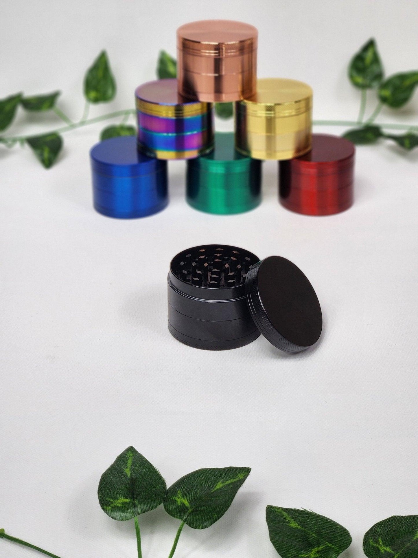 Black - 4-Part Metal Herb Grinder - The Bud Butler
