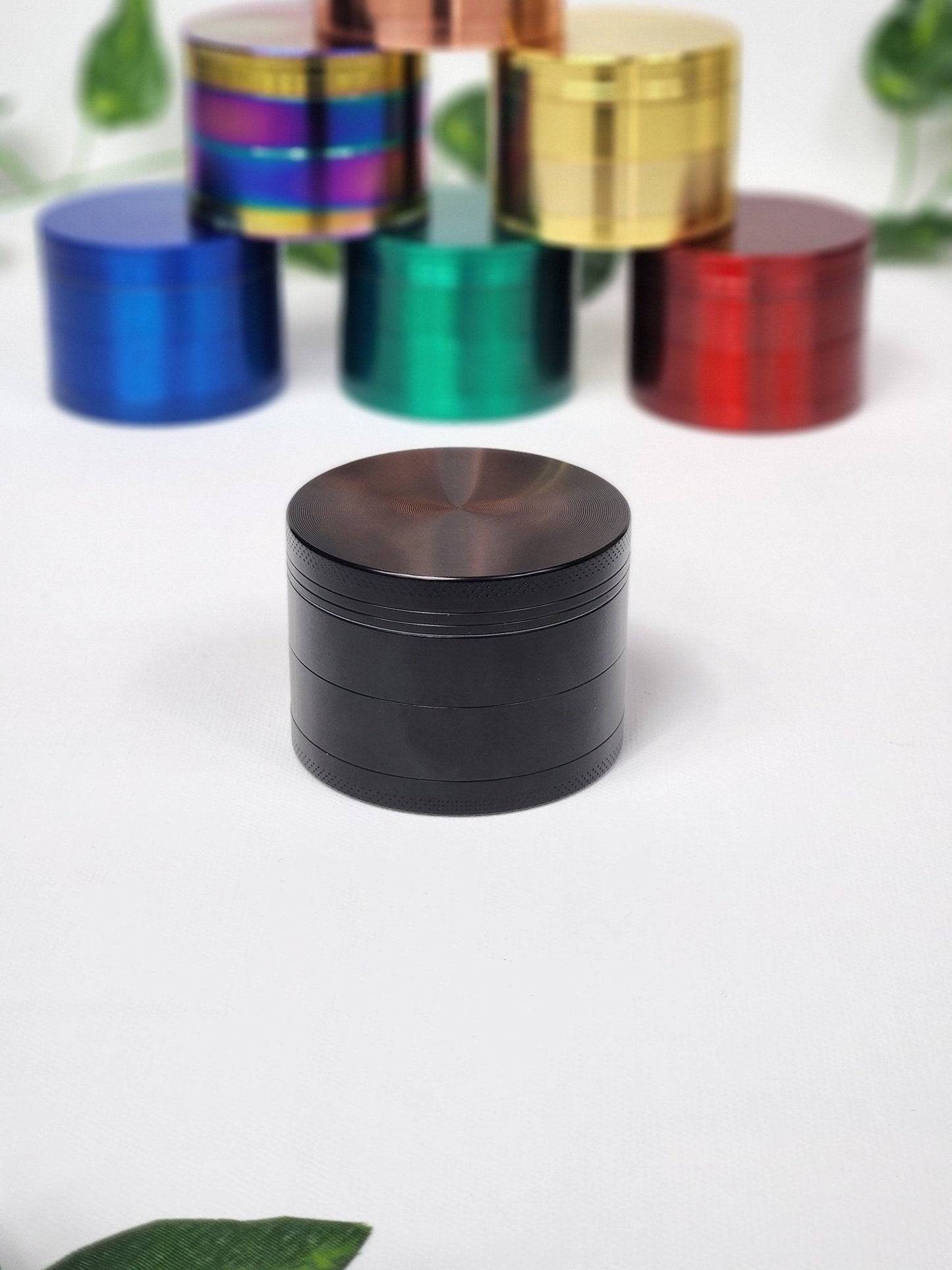 Black - 4-Part Metal Herb Grinder - The Bud Butler