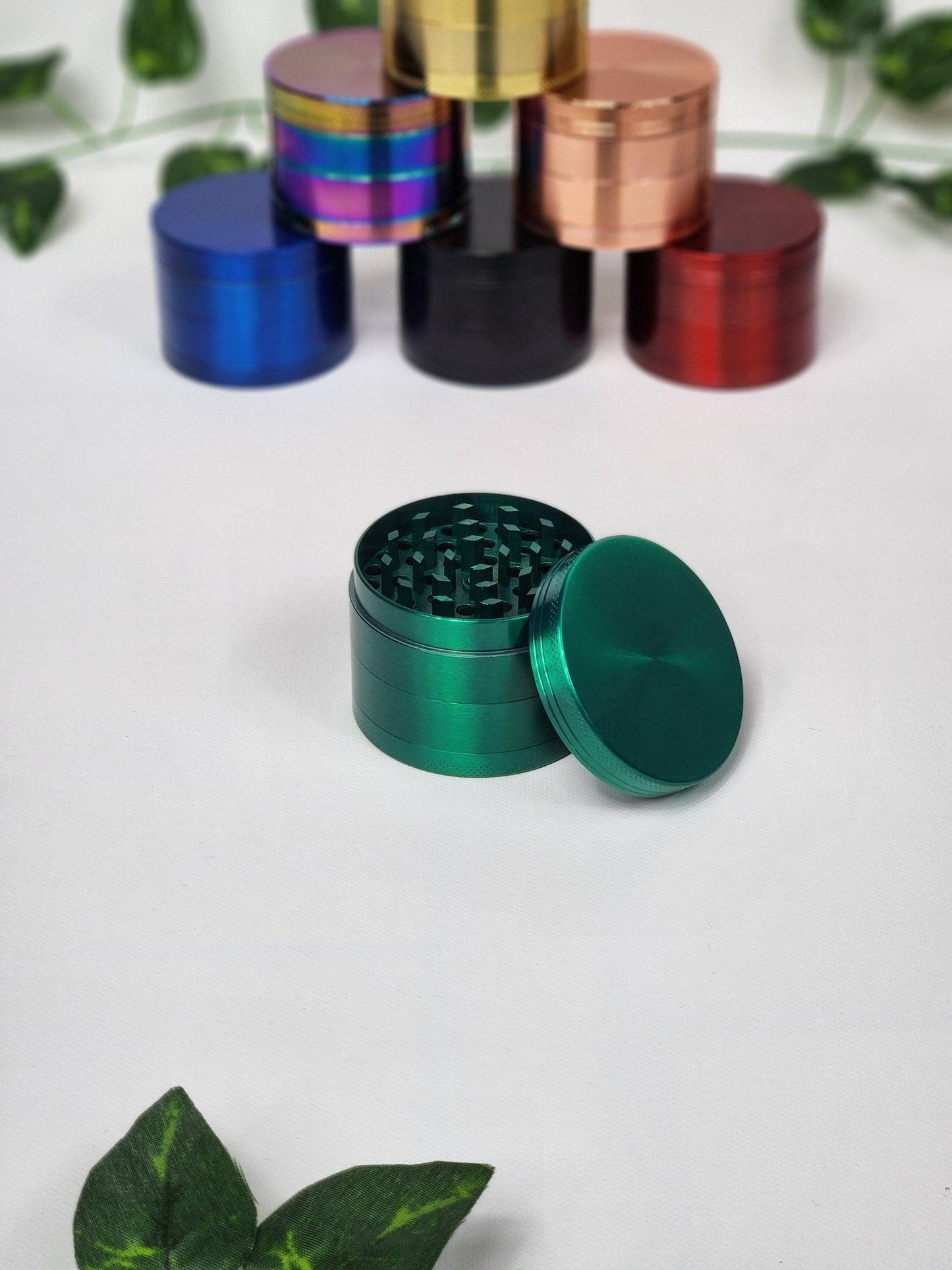 Green - 4-Part Metal Herb Grinder - The Bud Butler