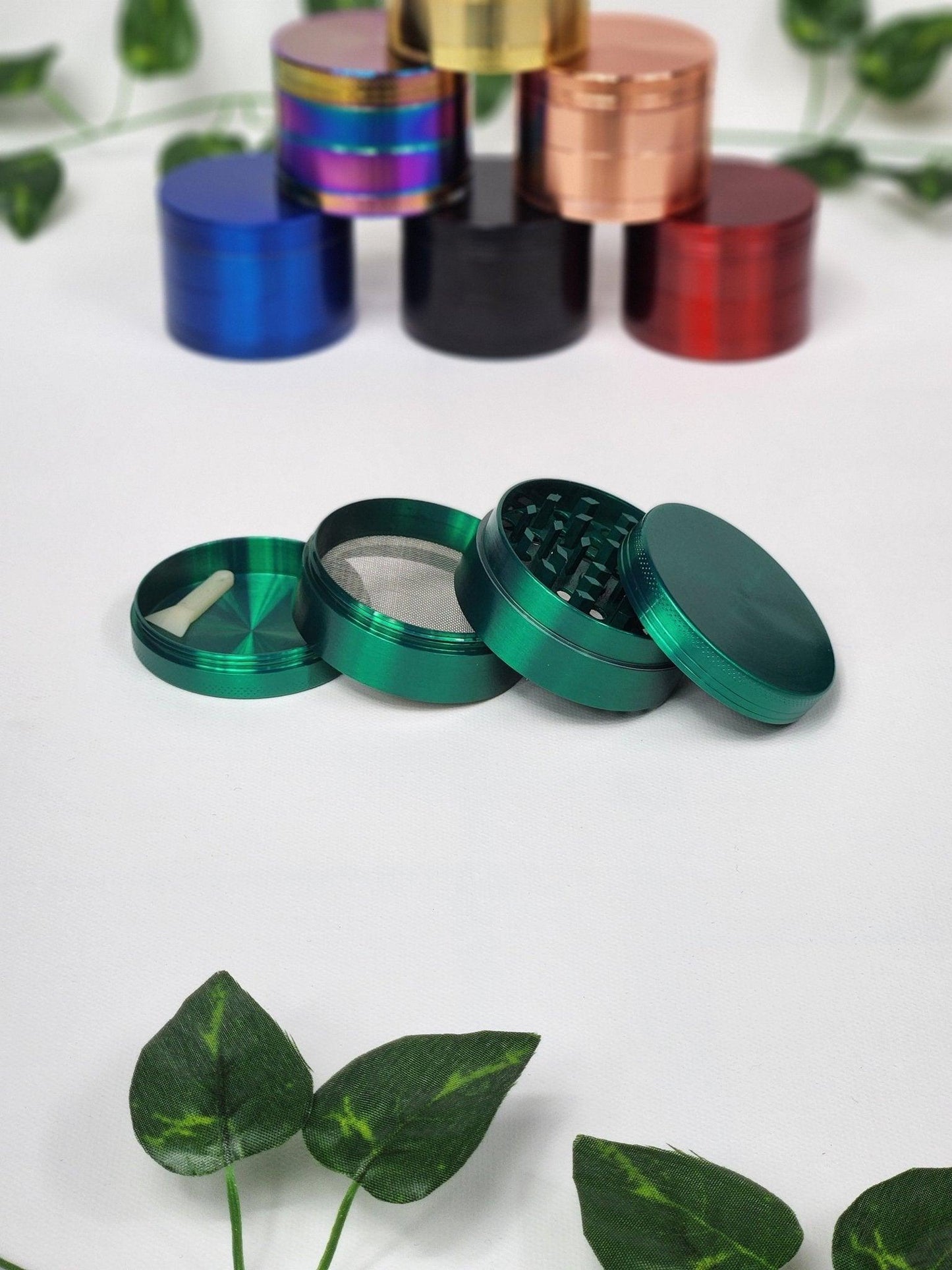 Green - 4-Part Metal Herb Grinder - The Bud Butler