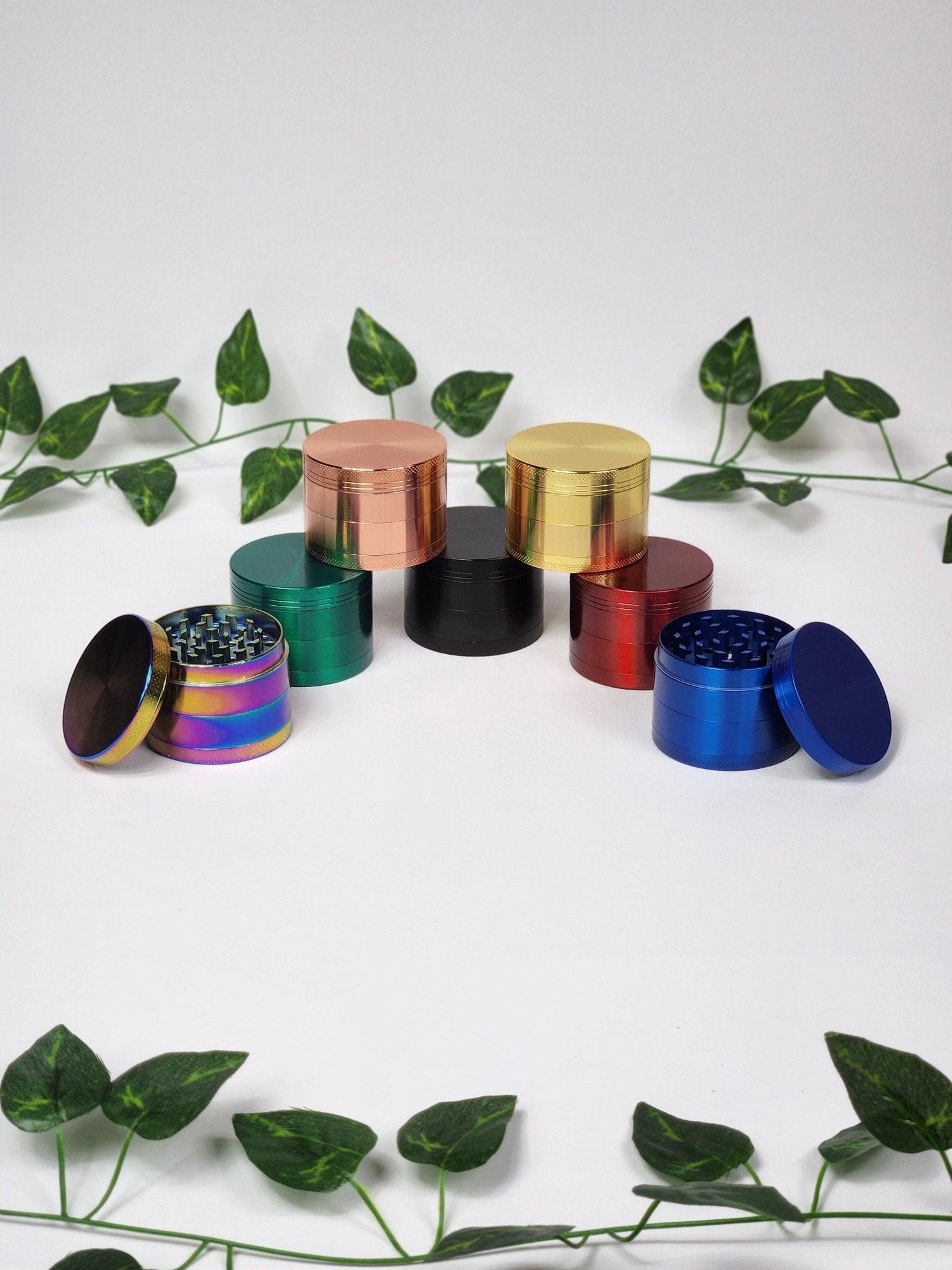 Colorful, 4-Part Metal Herb Grinders - The Bud Butler