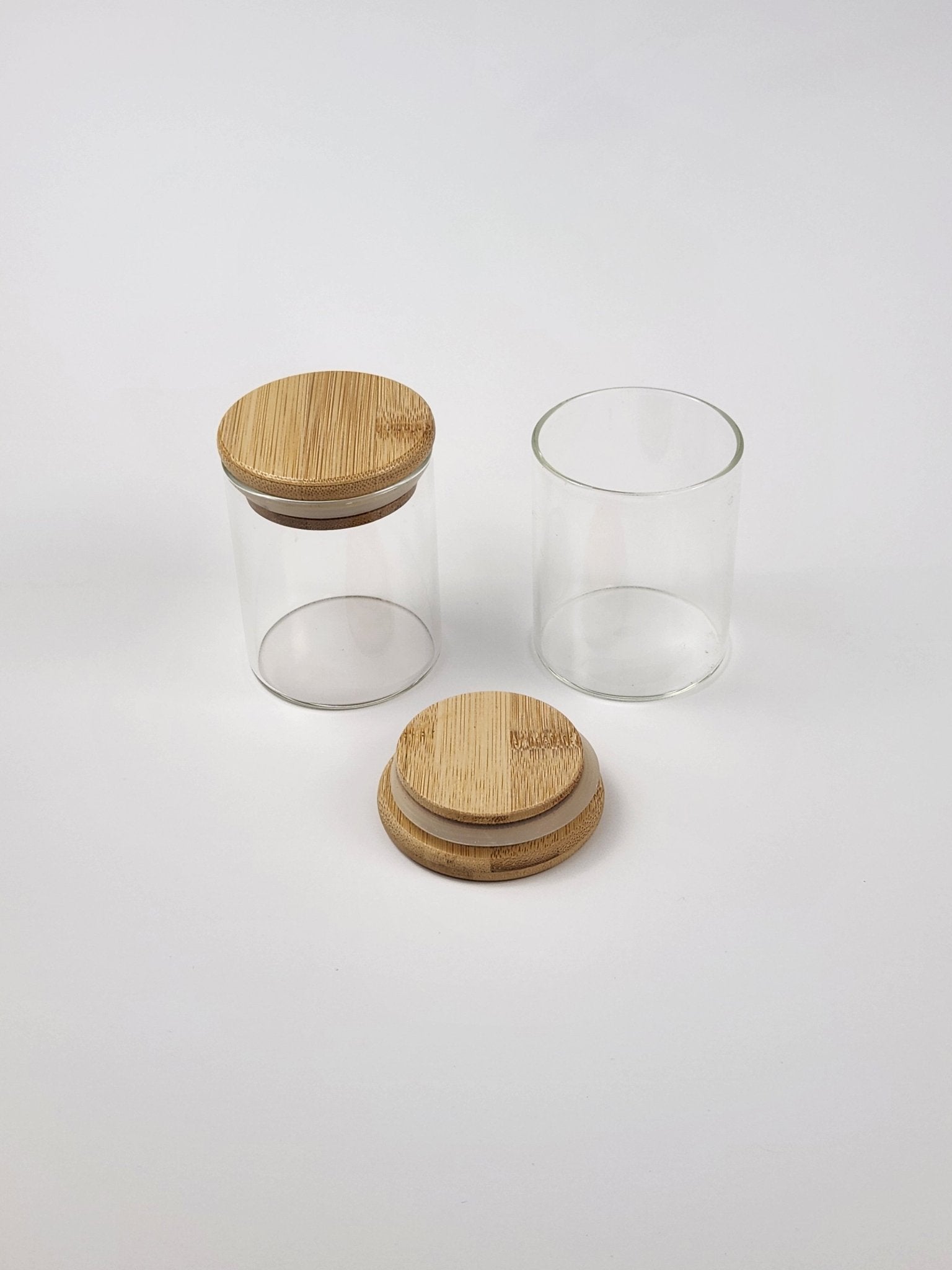 Bamboo & Glass Stash Jar - The Bud Butler