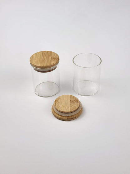 Bamboo & Glass Stash Jar - The Bud Butler
