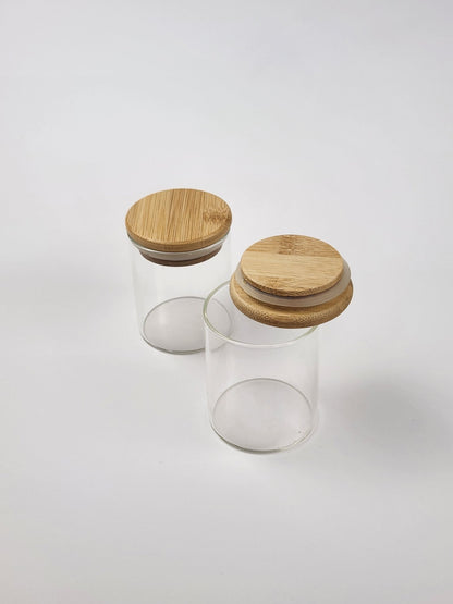 Bamboo & Glass Stash Jar - The Bud Butler