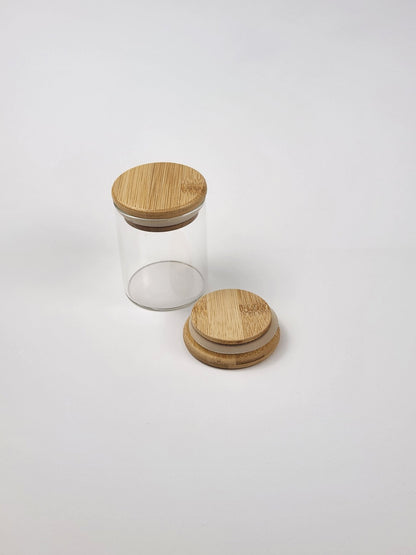 Bamboo & Glass Stash Jar - The Bud Butler