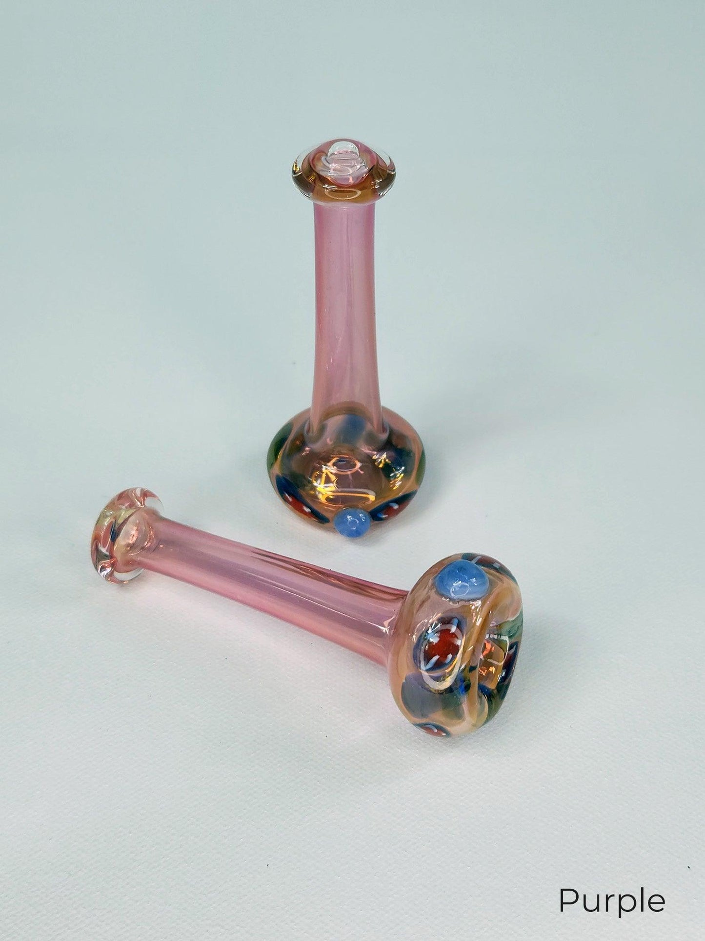 Pink Flower Chillum - The Bud Butler