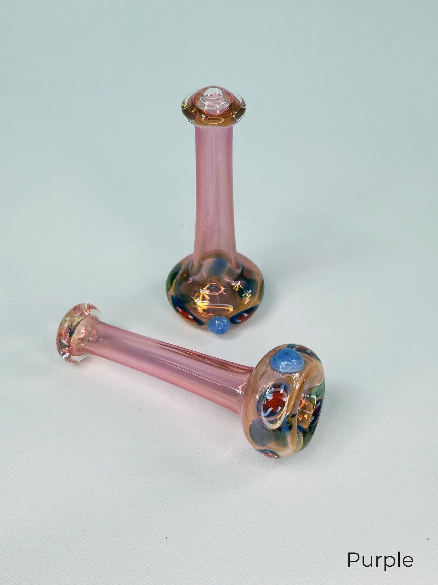 Pink Flower Chillum - The Bud Butler