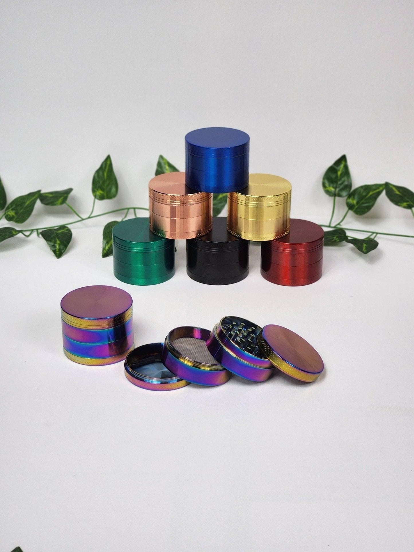 Rainbow - 4-Part Metal Herb Grinder - The Bud Butler